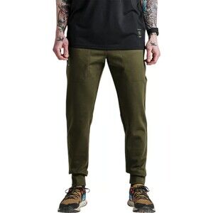 Roark Run Amok Sweatpants Mens El Morro Green Jogger 2.0 Zip Pockets Taper Sz S